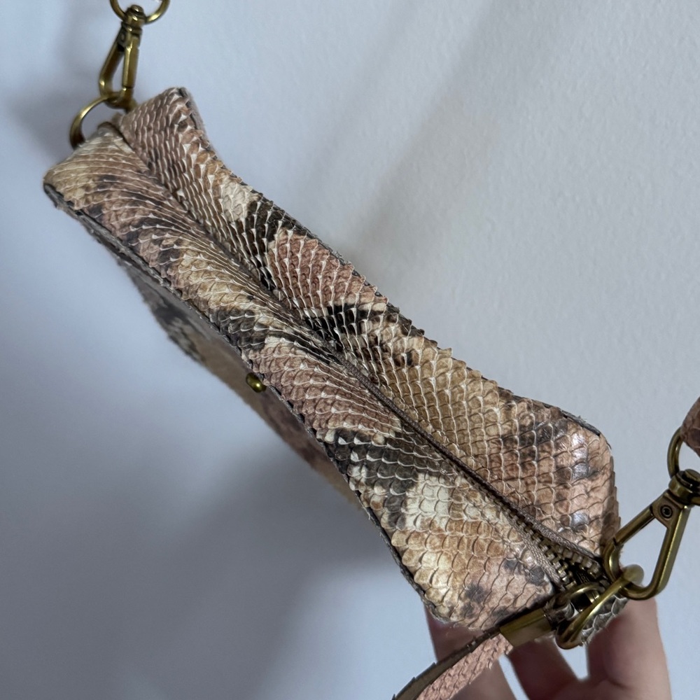 Madewell Transport Snakeskin Camera Bag Crossbody Purse - Picture 6 of 9